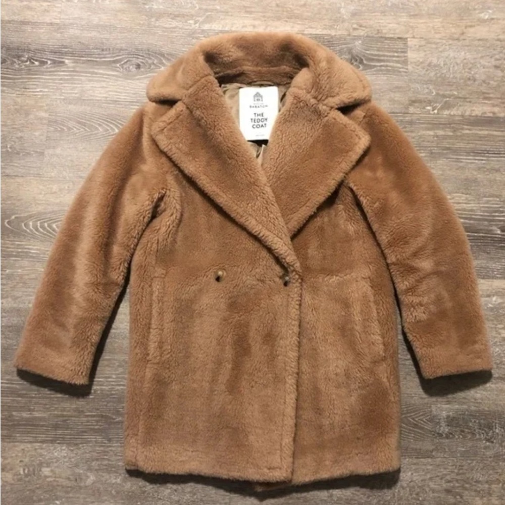 Babaton Teddy Jacket in Warm Brown